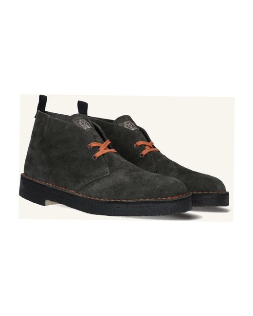 Clarks Black Lace-Up Boots for men