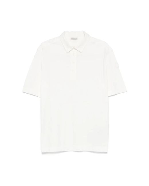 Moncler White Polo Shirts for men