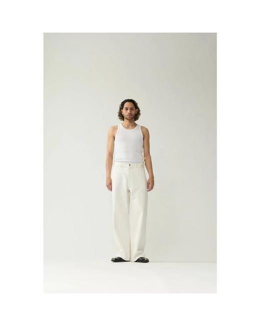 New Amsterdam Surf Association White Wide Jeans for men