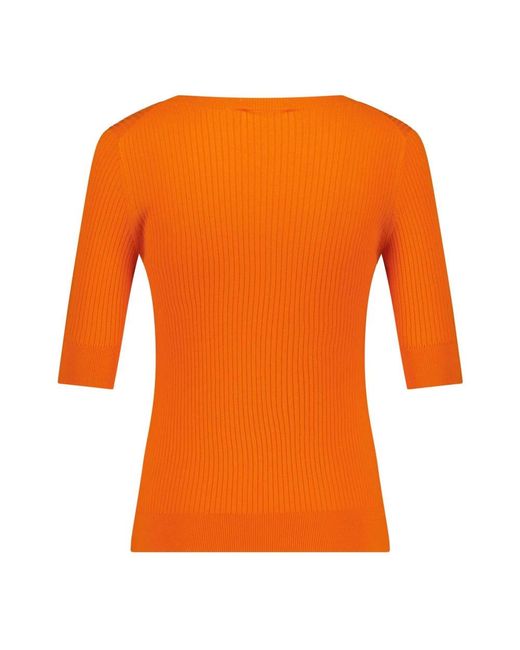 Cinque Orange Round-Neck Knitwear