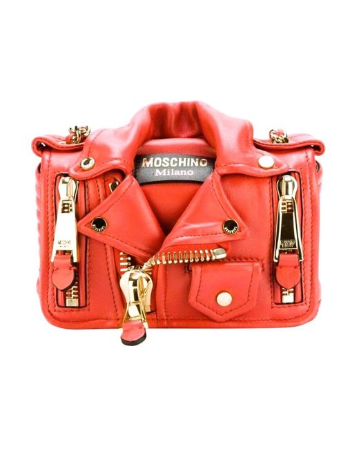 Moschino Red Shoulder Bags
