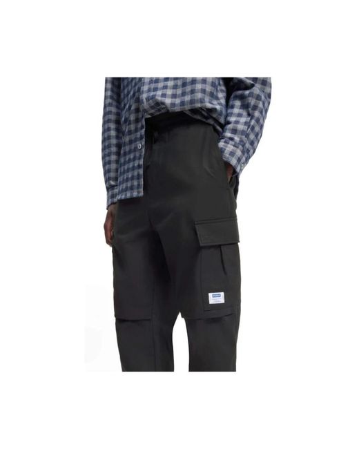 HUGO Black Straight Trousers for men
