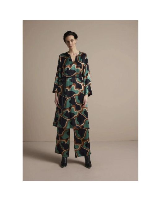 Summum Kleedjes ,Groen ,Midi Jurk in het Black