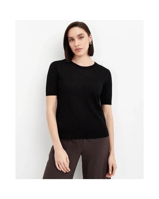 P.A.R.O.S.H. Black Linfa25 Kurzarmpullover