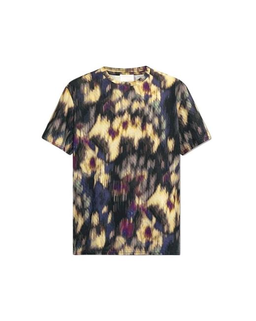 Isabel Marant Multicolor Printed Cotton Crew Neck T-Shirt for men