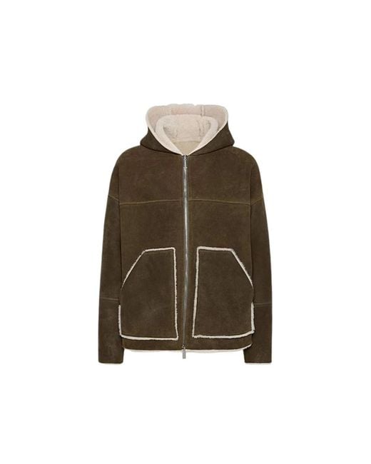 DSquared² Brown Faux Fur & Shearling Jackets for men