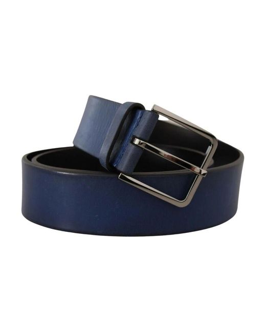 Dolce & Gabbana Blauer Ledergürtel Stilvolles Design in Blue für Herren