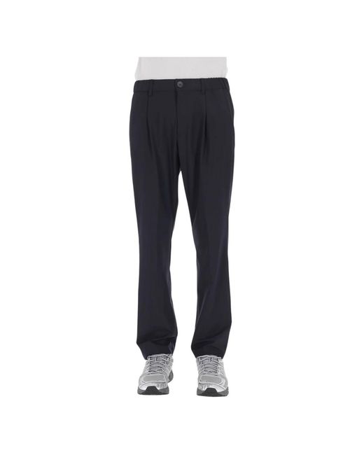 Herno Blue Straight Trousers for men