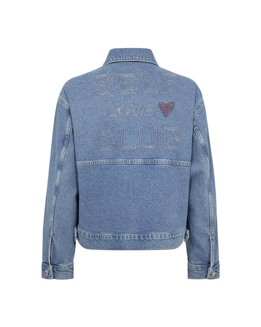 Mos Mosh Jassen ,Blauw ,Denim Denim Jacket in het Blue