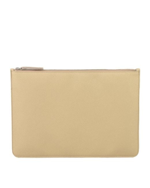 Maison Margiela Leren Clutch Tas Met Rits in het Natural voor heren
