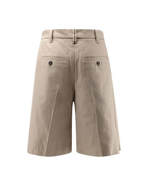 Brunello Cucinelli Gray Long Shorts