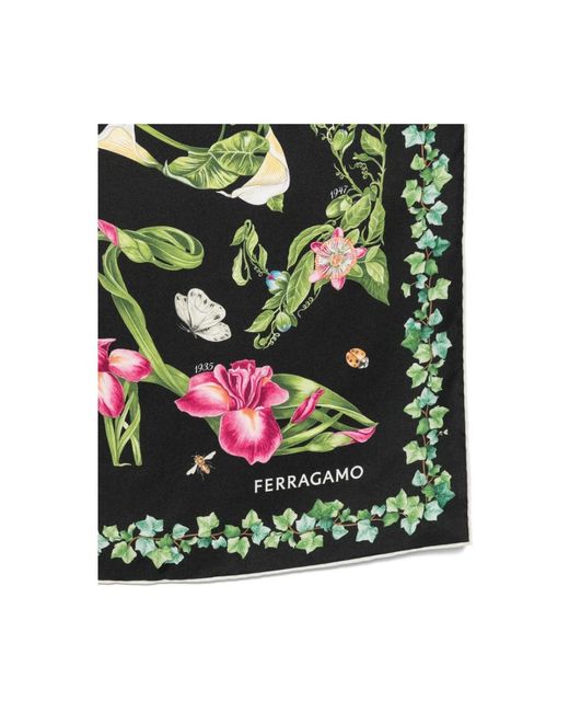 Ferragamo Green Silky Scarves