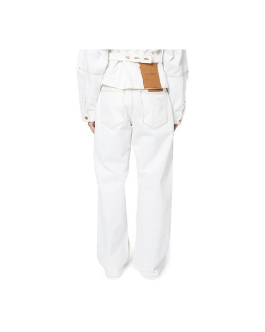 Jeans > wide jeans Jacquemus en coloris White