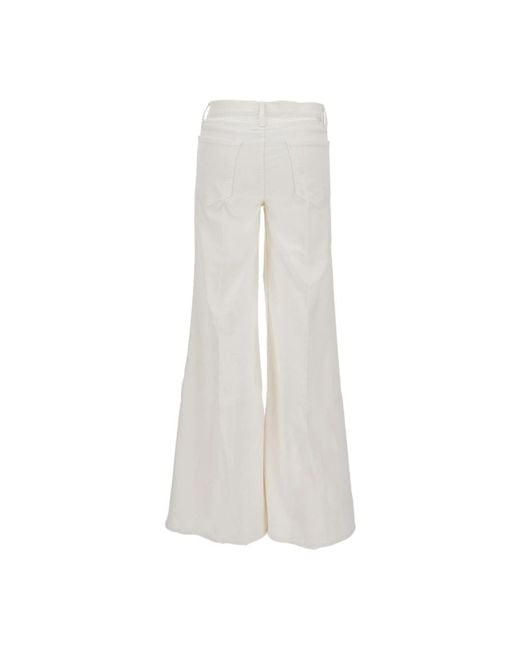 Mother White Wide Jeans