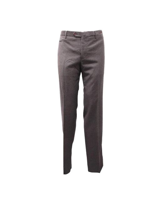 PT01 Gray Straight Trousers for men