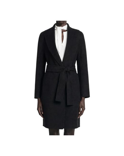 Max Mara Black Belted Coats