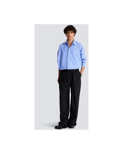 Balmain Blue Casual Shirts for men