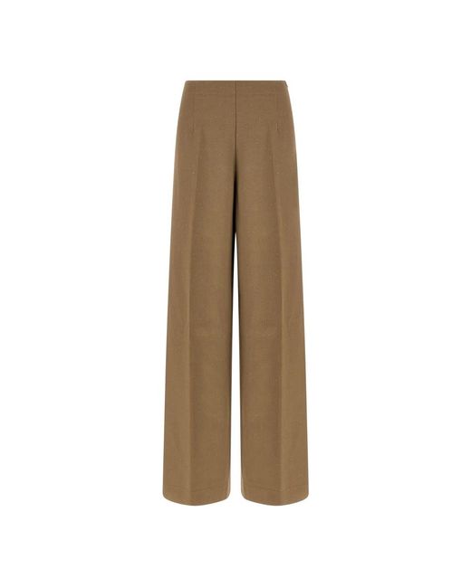 Wide Trousers Herno de color Natural