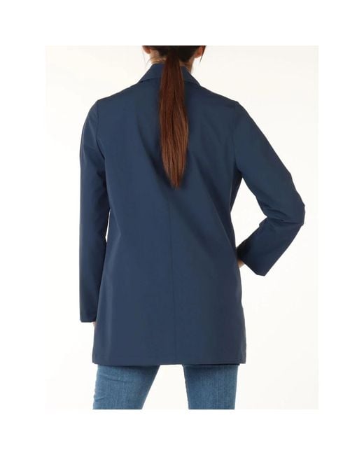 Museum Blue Single-Breasted Coats