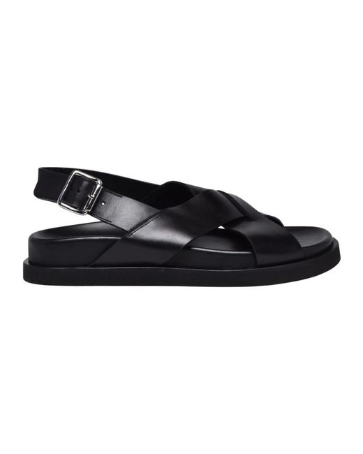 Guglielmo Rotta Black Flat Sandals