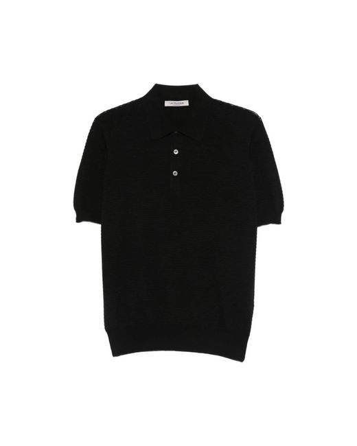 La Fileria Black Round-Neck Knitwear for men