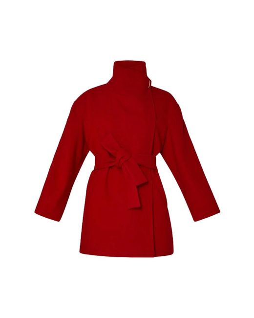 Liu Jo Red Belted Coats