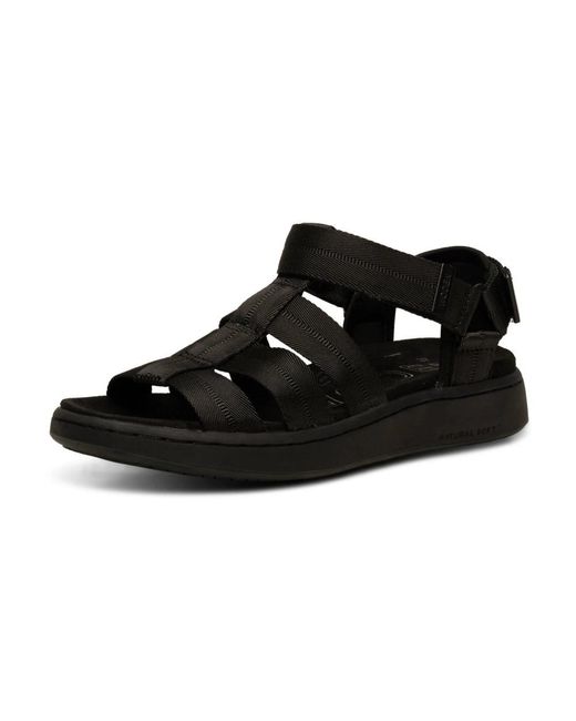 Woden Black Flat Sandals