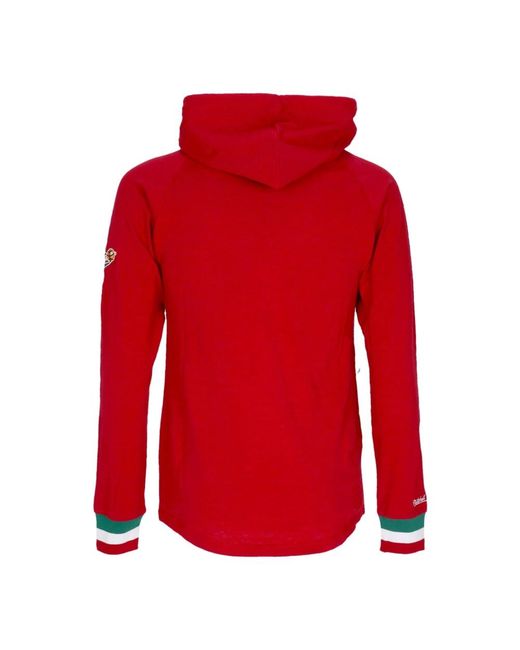 Mitchell & Ness Hoodies & Sweatvesten ,Rood ,Katoen Nba Legendarische Slub Hoodie Scarlet in het Red voor heren