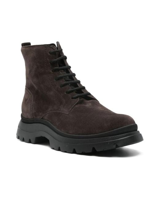 Lace-Up Boots di Hogan in Black da Uomo
