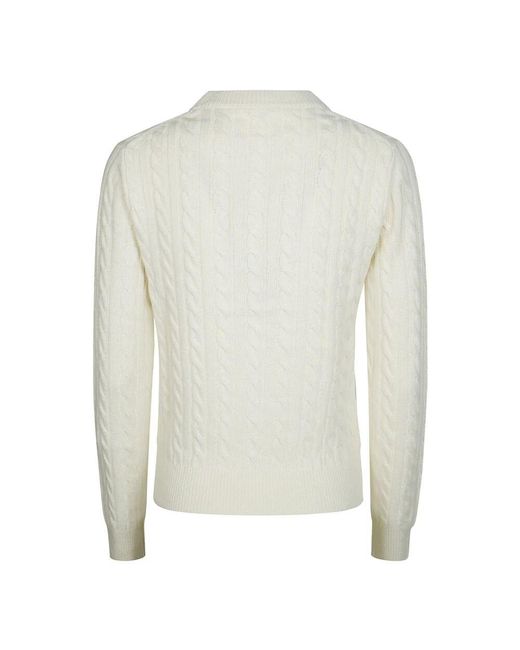 Round-Neck Knitwear Sun 68 de color White
