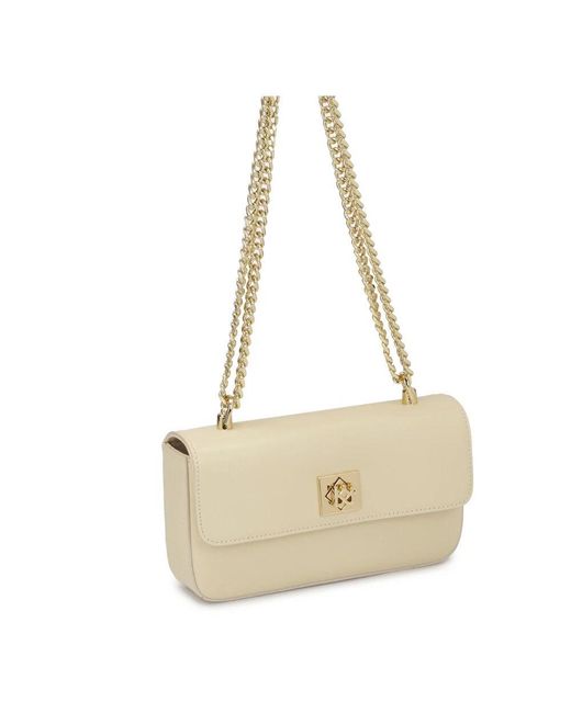 Kazar Natural Cremefarbene Steife Kettenhandtasche
