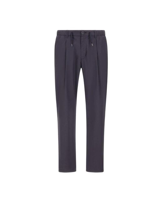 Herno Blue Slim-Fit Trousers for men