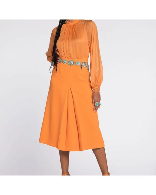 Midi Skirts Roberto Cavalli en coloris Orange