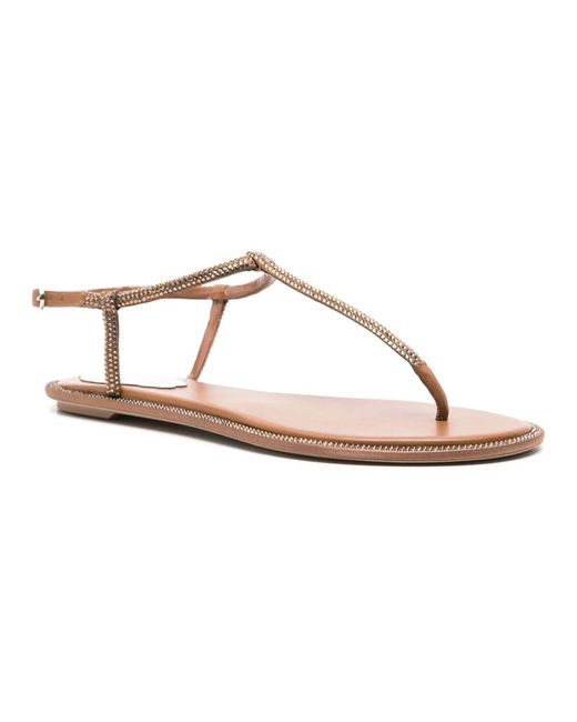 Rene Caovilla Pink Flat Sandals