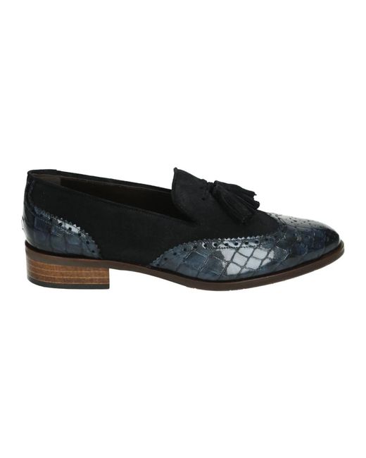 Pertini Black Blaue Slip-Ons Mit G Weite