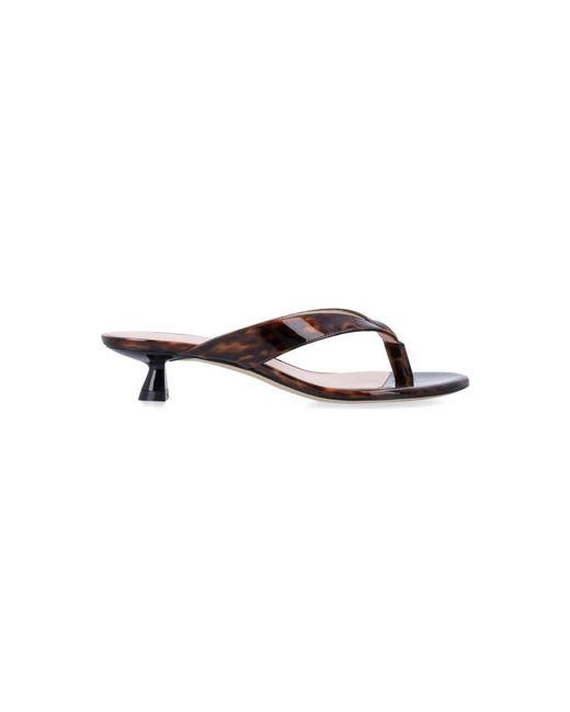 Stuart Weitzman Brown Heeled Mules