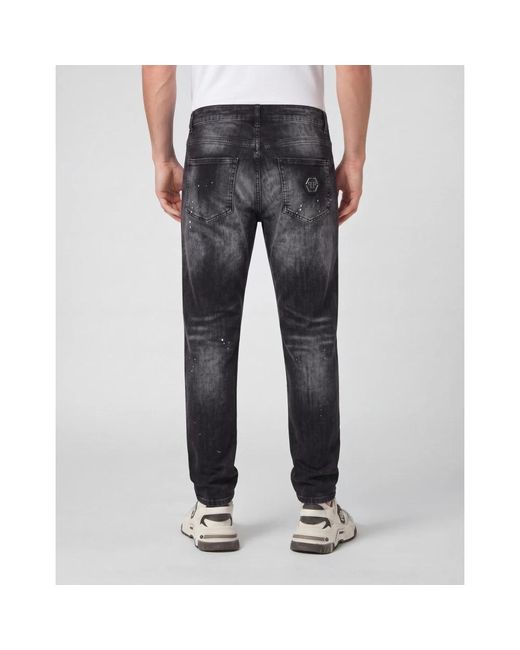 Philipp Plein New Tapered Fit Jeans Basic in het Blue voor heren