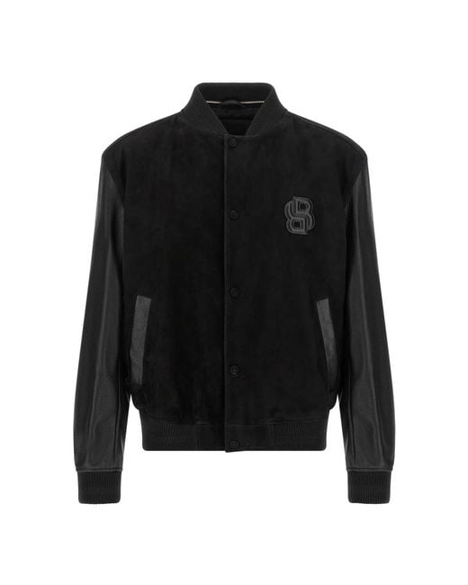 HUGO Black Bomber Jackets for men