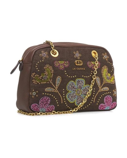 La Carrie Brown Shoulder Bags