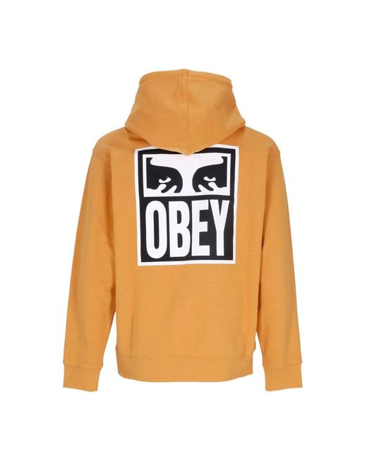 Obey Orange Hoodies for men