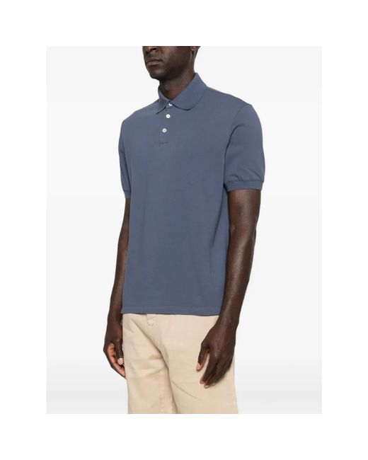 Brunello Cucinelli Blue Polo Shirts for men