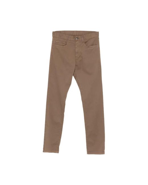 Straight Trousers Canali de hombre de color Brown