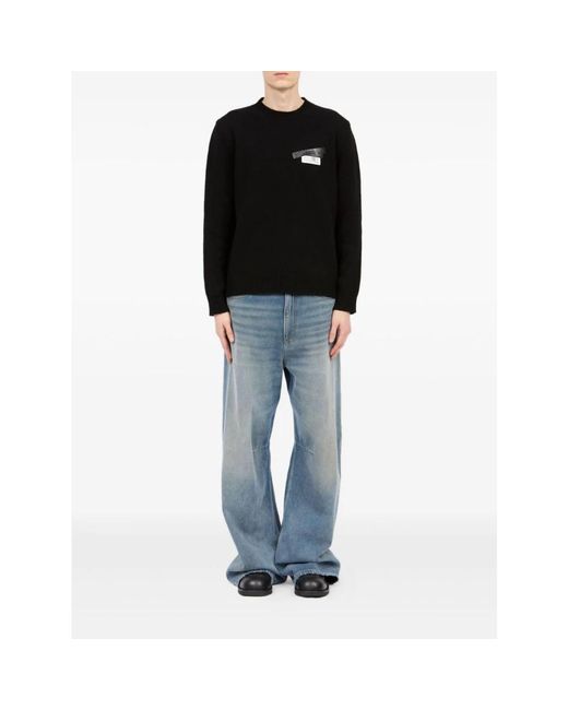 MM6 by Maison Margiela Round-Neck Knitwear in het Black voor heren