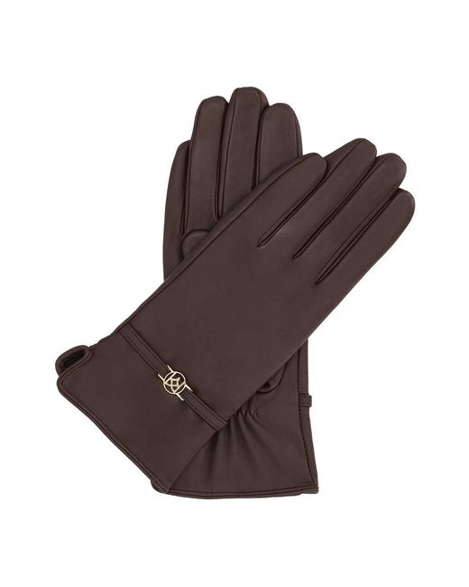 Kazar Accessoires ,Bruin ,Leer Briscoe Handschoenen in het Brown