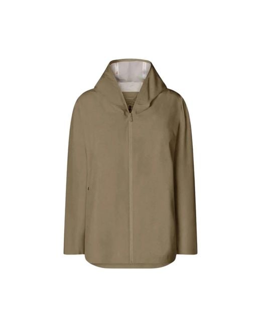 Save The Duck Green Rain Jackets