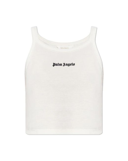 Palm Angels White Sleeveless Tops