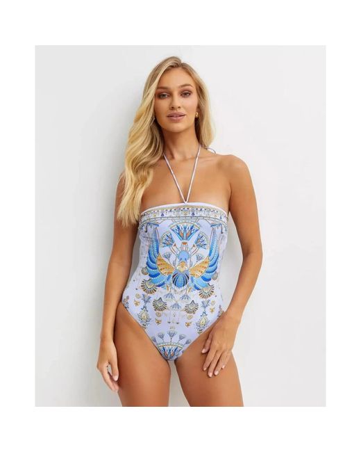 Camilla Badmode ,Blauw ,Under Scarab Skies One-Piece Badpak in het Blue