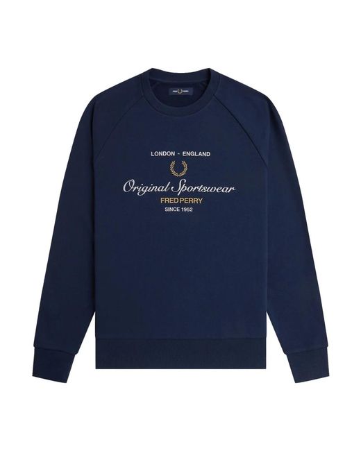 Fred Perry Blue Sweatshirts for men