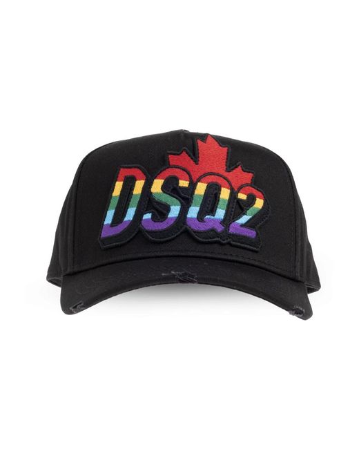 DSquared² Accessoires ,Zwart ,Katoen Baseball Cap in het Black voor heren