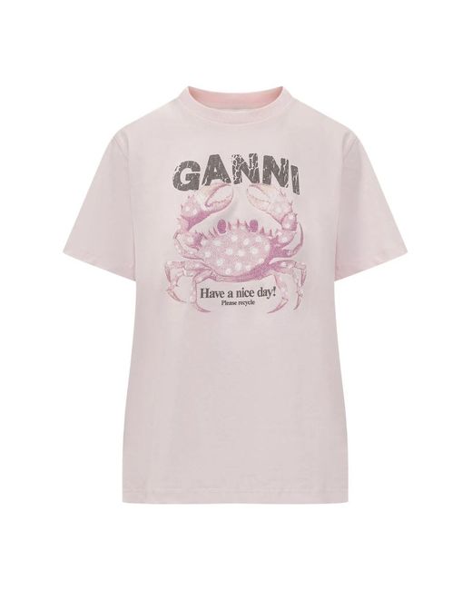 Ganni Pink T-Shirts
